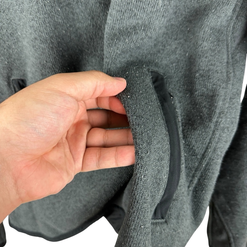Mens Y2K Lululemon Grey Quarter Zip Athletic Pullover Hoodie Size M - Picture 9 of 10